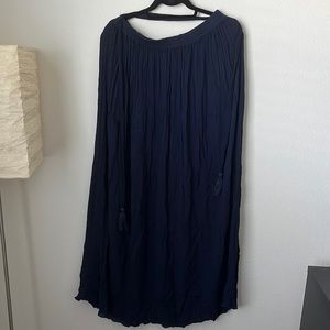 Navy Blue Maxi Skirt